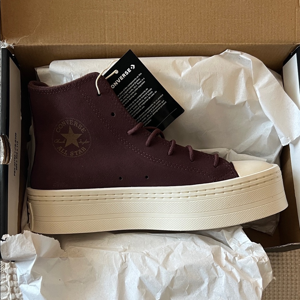 Converse Maroon Platform High-Tops